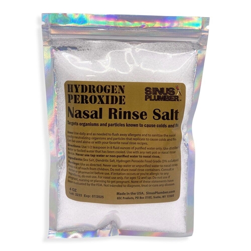 Sinus Plumber Hydrogen Peroxide Sinus Rinse Salt
