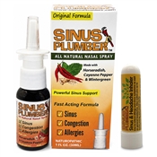 sinus plumber nasal spray and inhaler combo capsicum peppermint